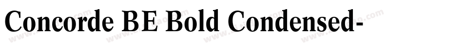 Concorde BE Bold Condensed字体转换